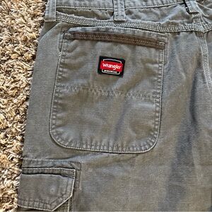 Wrangler Riggs Mens 40x32 Ripstop Workwear Cargo Pants Gray Utility Double Knee